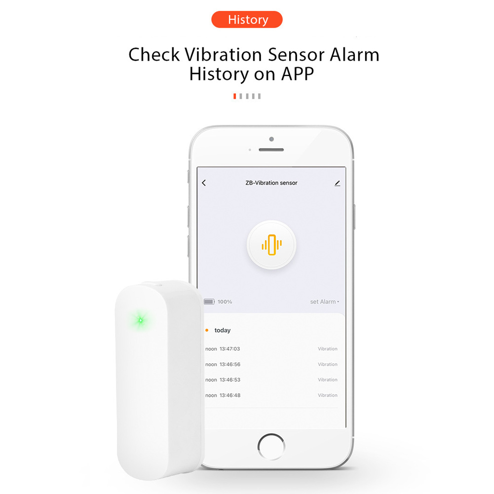 New Type ZigBee Vibration Sensor Wireless Remote Control Door Window Tuya Graffiti Intelligent Anti Theft Vibration Monitor