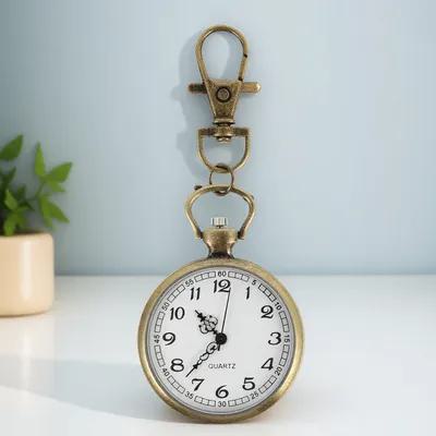 Nurse Pocket Watch Round Stainless Steel Hanging Women Men Watches 9H Glass Copper Nurse Fob Timepiece Doctor Accessory Pocket