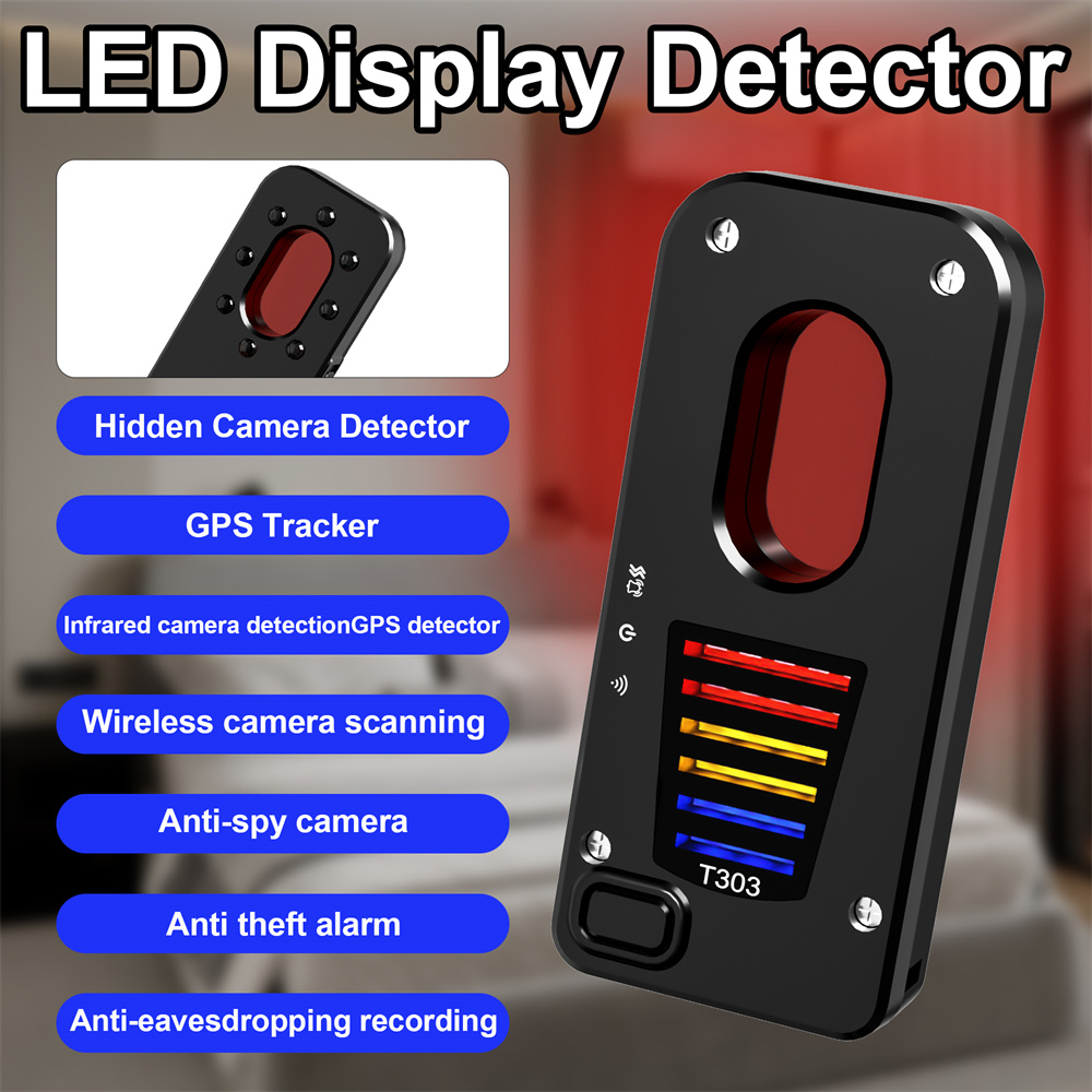 Wireless Hidden Camera Detection Device Finder Anti-Spy Camera Detects Alarm Multi-Function Anti-Candid IR Scan Mini Cam Finder