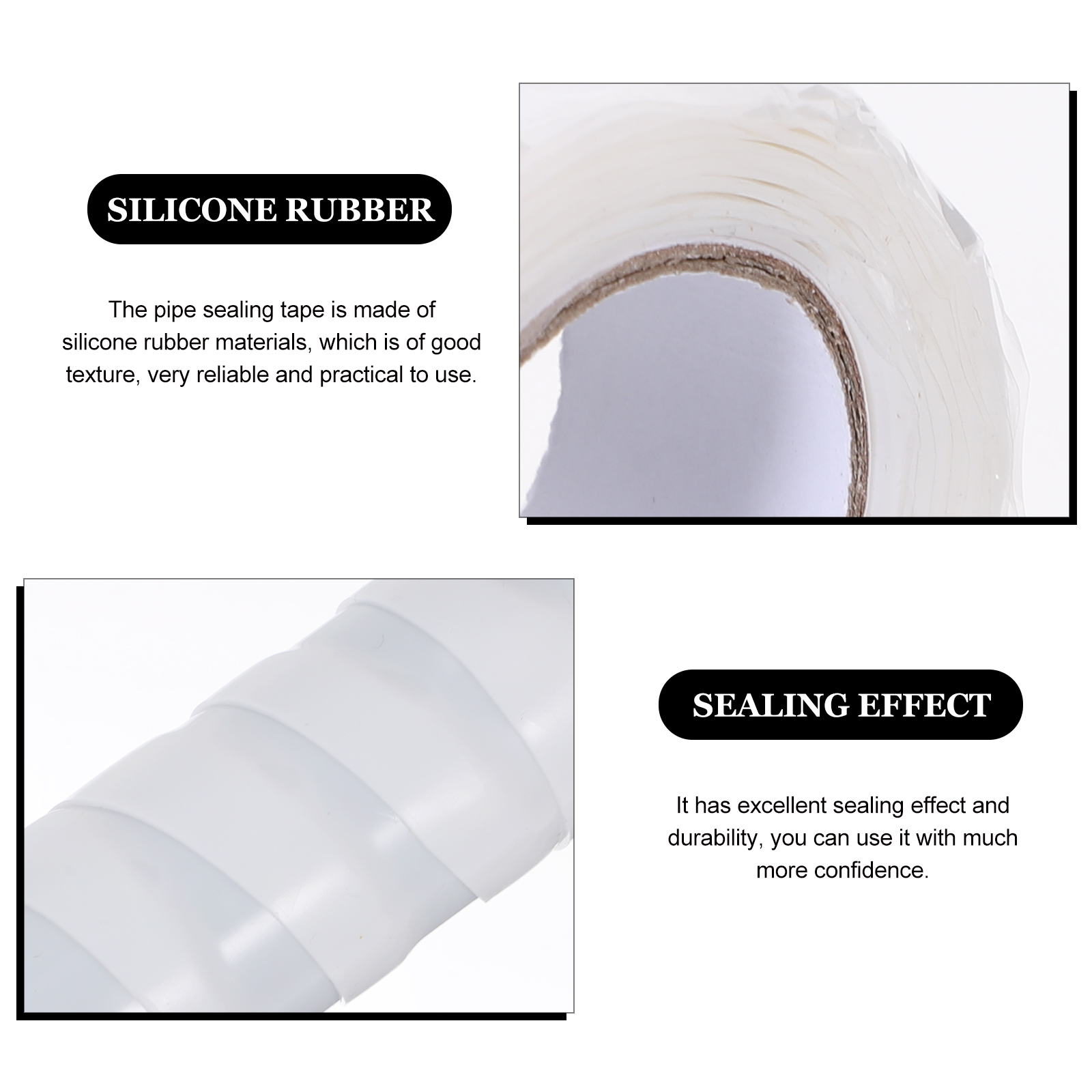 Flex Rubberized Waterproof Seal Leak Repair Duct Pipe Joints Faucet Sewer Leakage Self-Adhesive Silicone For Home Plumbing