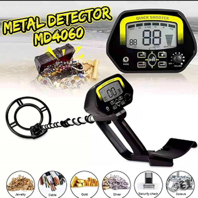 MD4060 Portable Jewelry Treasure Hunter Underground Metal Detector High Sensitivity Adjustable Gold Digger Hunter Detector