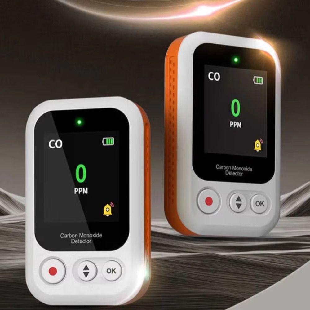 High Sensitivity Carbon Monoxide Detector Rechargeable LCD Display CO Detector Alarm Safety Monitor High Definition