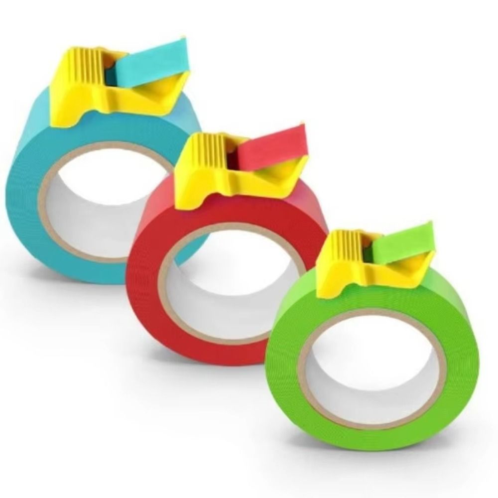 3pc/set Compact Tape Dispenser Smooth Cutting Non-slip Adhesive Tape Holder Tape Cover Open The Express Delivery