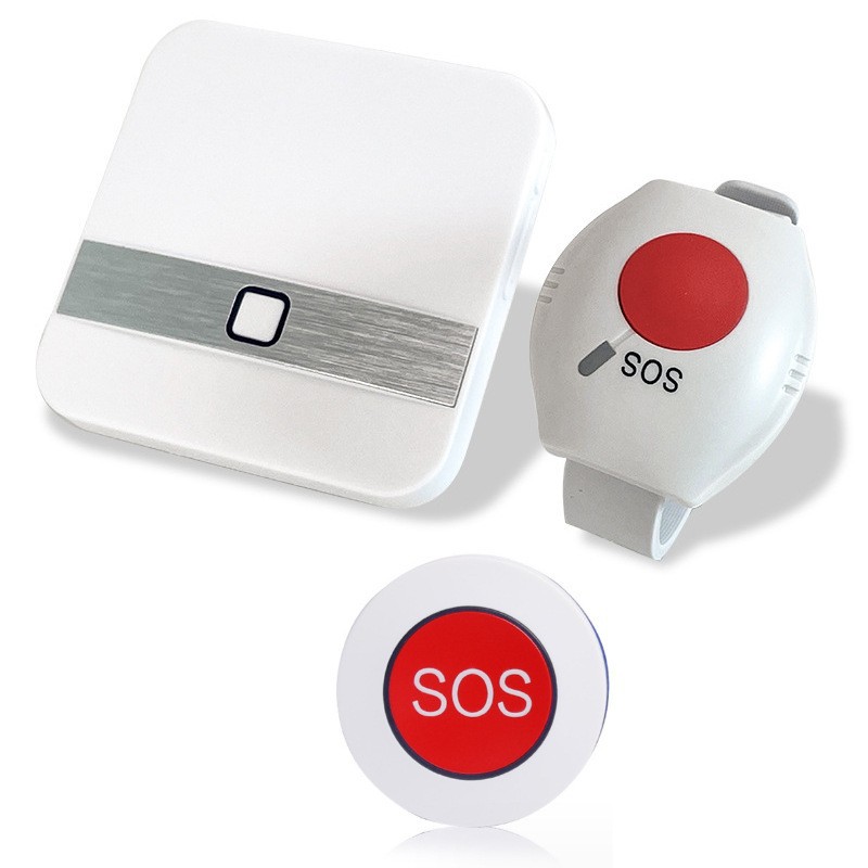 Wireless Remote Emergency Button SOS Call Button Wristwatches Emergency SOS Medical Alert System for Seniors Patients Elderly