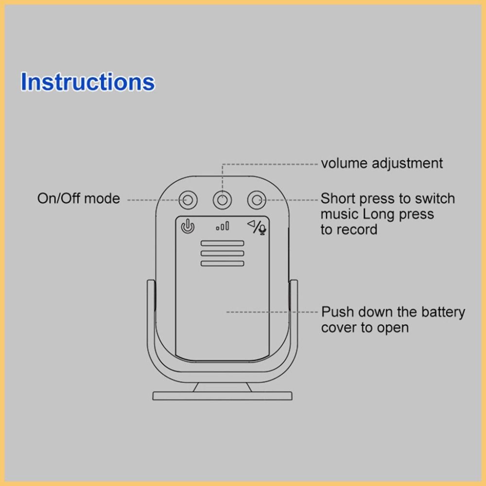 Security Alarm Smart Voice-Activated Doorbell Infrared Motion Sensor Anti-theft Intelligent Welcome Doorbell