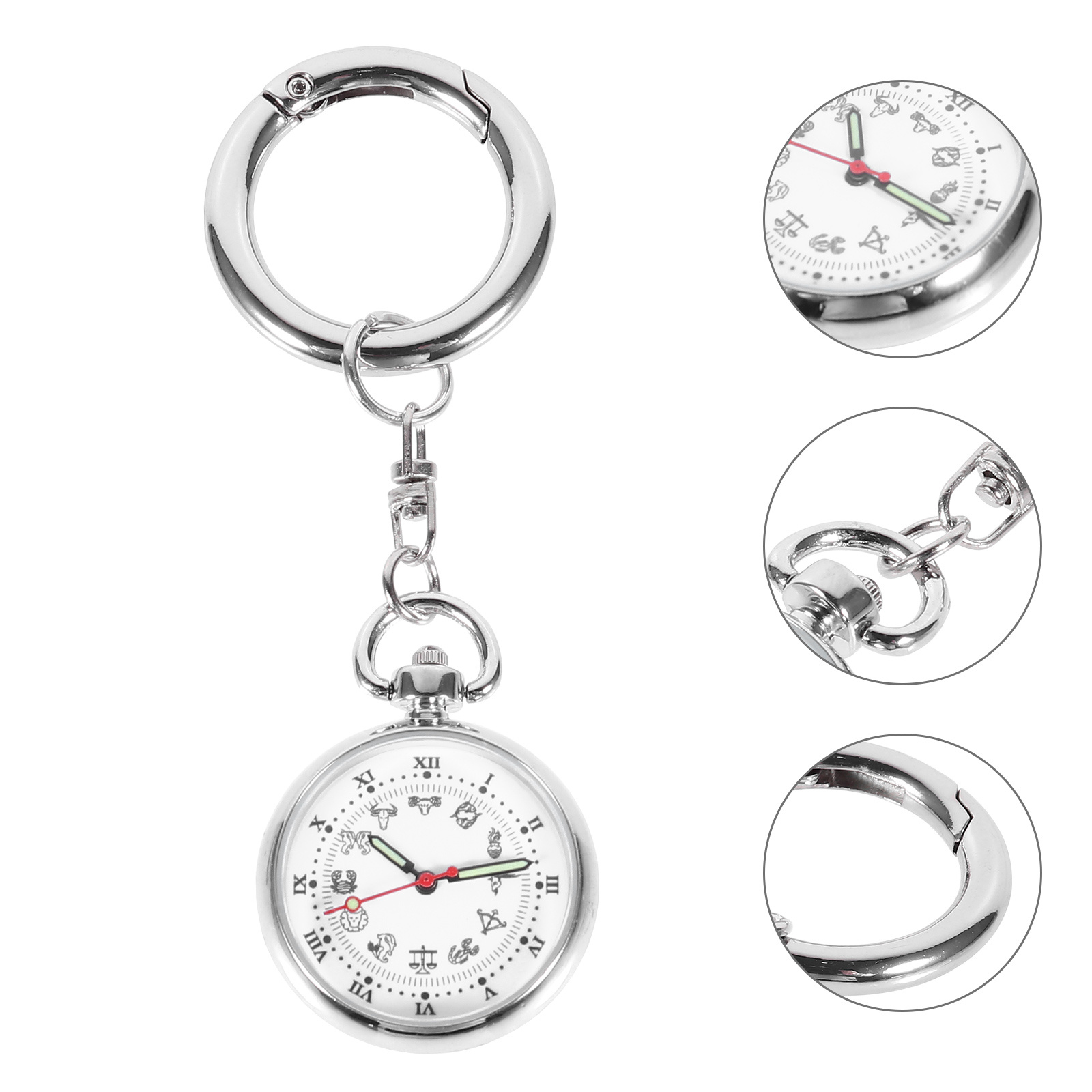 Nurse Table Pocket Watch for Nurses Doctors Portable Strap Material: Alloy Key Ring Watches Student with Hanging
