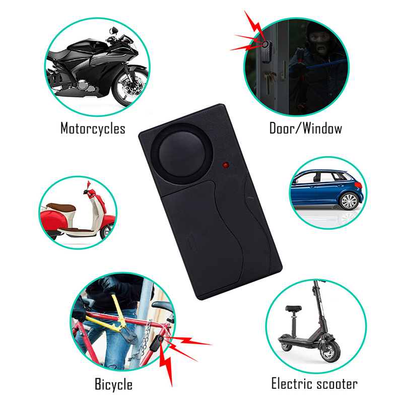 Security Anti Lost Remote Control Door Window Vibration Detector Wireless Motorcycle Electric Bicycle Car Bike Alarm Sensor