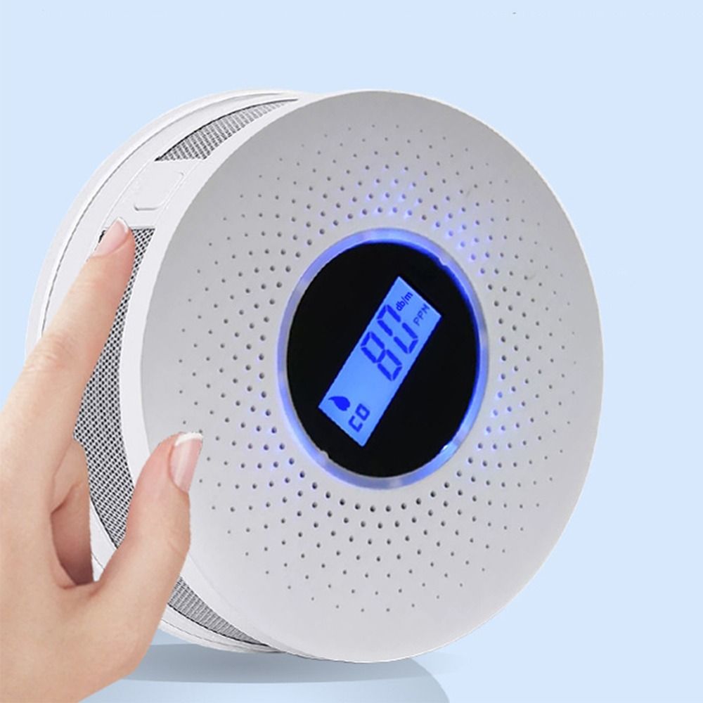 Compound Alarm 2 in 1 Carbon Monoxide Detector LCD Display Portable CO Monoxide Alarm Wireless CO Monitor Garage