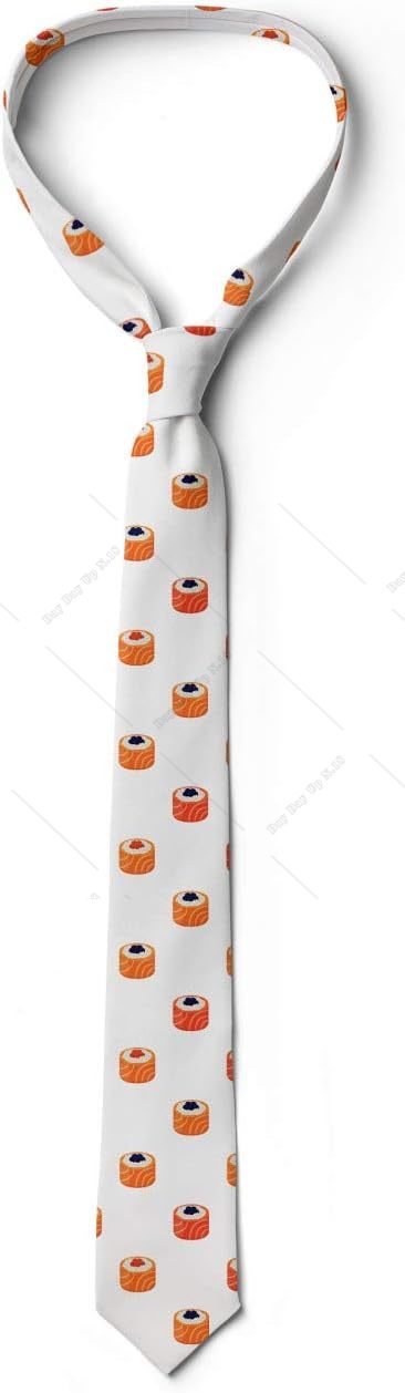 Sushi Lovers Japanese Food Tile Pattern Multicolor Modern Men&#039;s Tie Necktie Gifts for Men Accessories