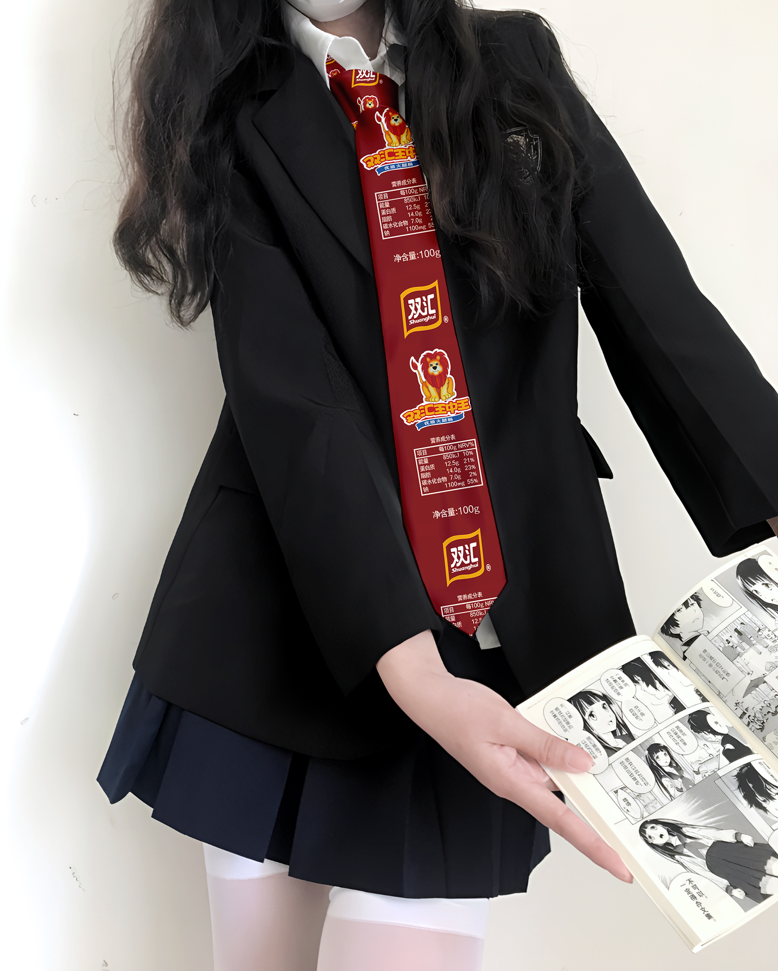 Novelty food printed tie men&#039;s women&#039;s trend fashion casual tie 8 cm wide tie wedding party accessories holiday gifts