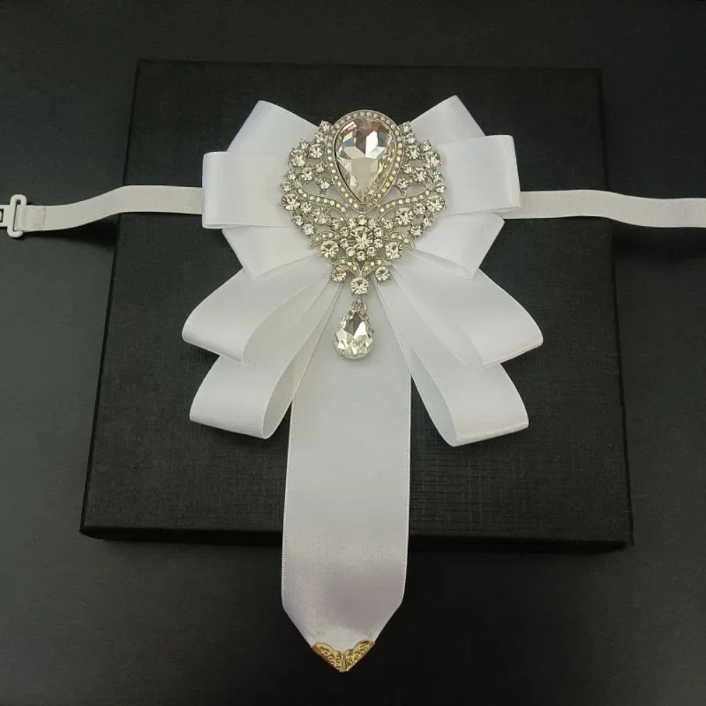 Original Design Bow Ties for Men&#039;s Wedding Business Banquet Mens Suits Shirt Accessories Rhinestone Bowtie Handmade Jewelry Gift