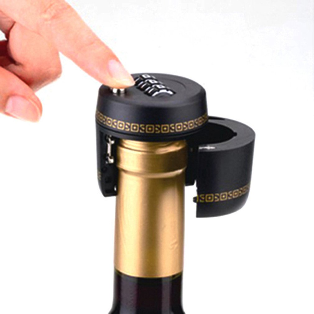 2025 Hot Bottle Password Lock Combination Lock Wine Stopper Vacuum Plug Device Preservation For Furniture Hardware Dropshipping