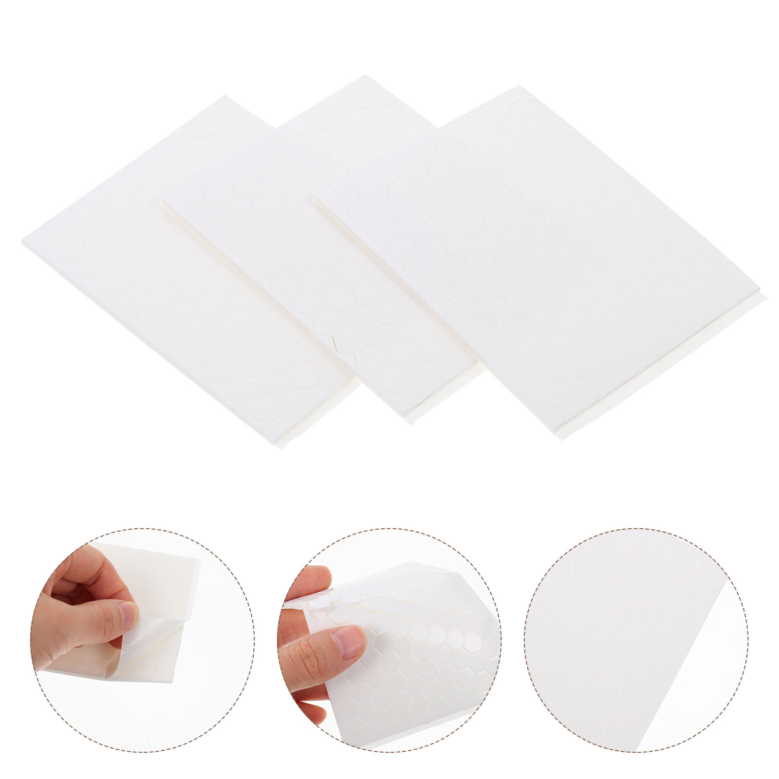 3 Sheets Double-Sided Strong Adhesive Patch Balloon Stand Fixed Tape Hexagon DIY Adhesive Patches Craft Supplies