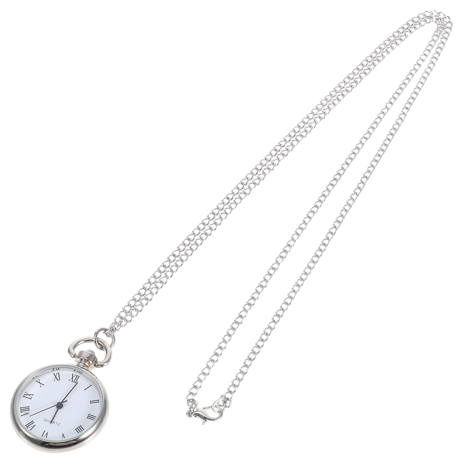 Pocket Watch Necklace Pendant Vintage Hanging Alloy Glass Modern Practical Precise Timing Craftsmanship Smooth Bright Decorative
