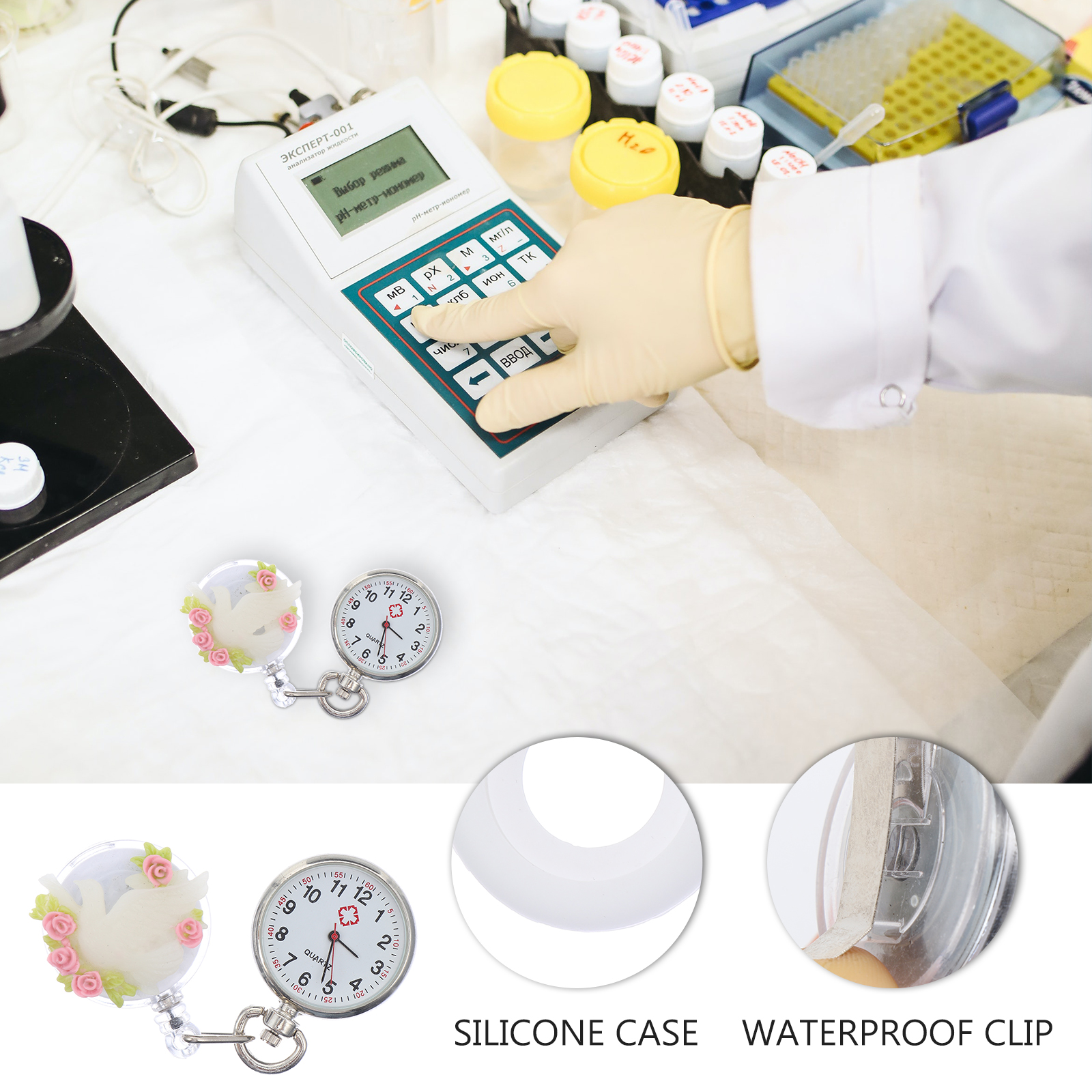 Nurse Watch Clip-On Operated Long Lasting Delicate Practical Hospital Gift For Nursing