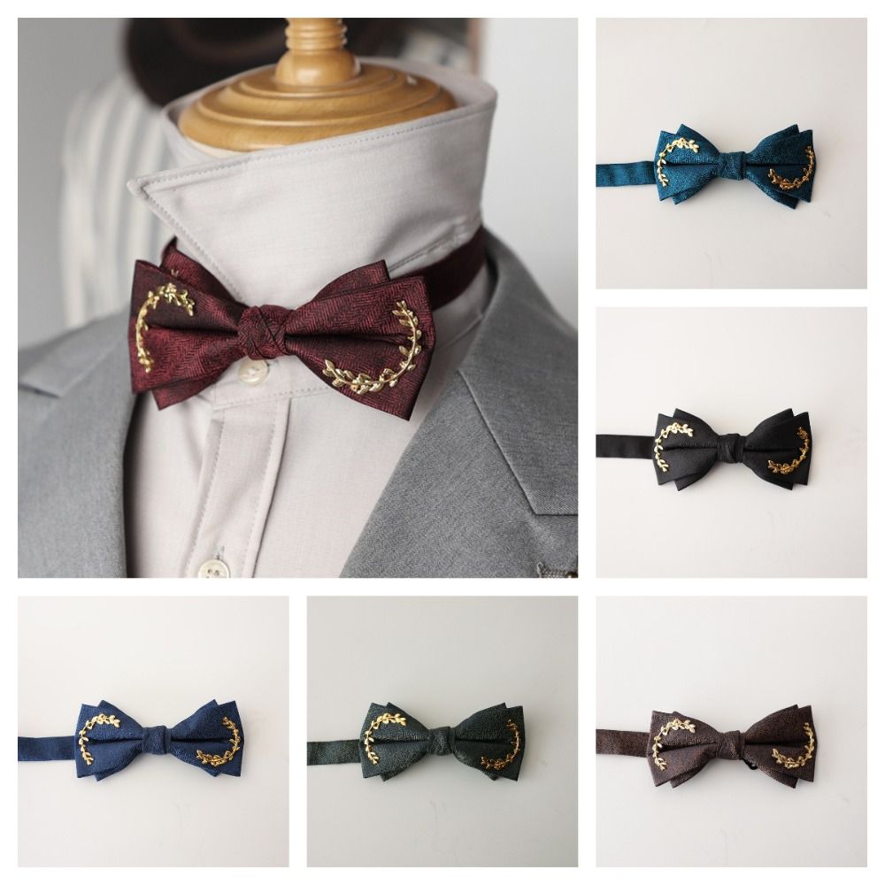 Simple Retro Men's Suit Accessory England Style Soft Gentleman's Bow Tie Elegant Business Korean Style Bow Tie Wedding