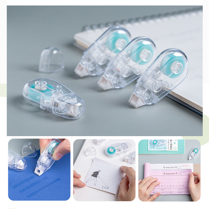 1 Pcs Mini Double-Sided Tape Adhesive Roller Japan Glue Dot Liner Petit Disposable Blue 8m Dokibook Planner Accessories DIY Tool