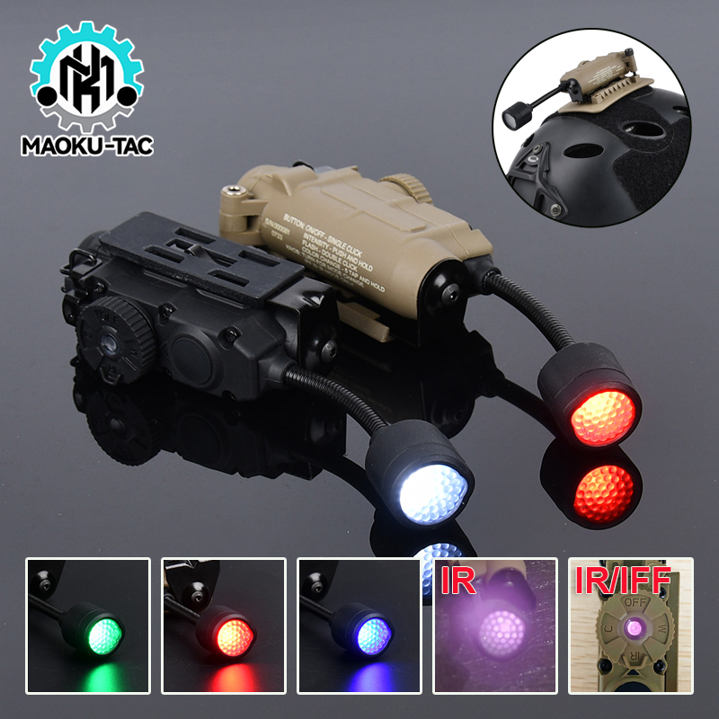 WADSN Sidewinder Head Lamp FAST Helmet Light Red Green IR Blue White LED Strobe Outdoor Hunting Auxiliary Lighting