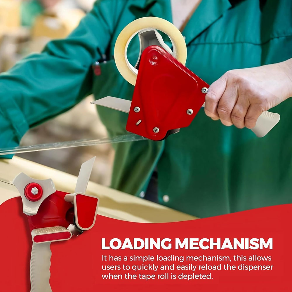 1PC packaging tape dispensing gun, can accommodate 2-inch wide tape rolls, suitable for commercial packaging, carton sealing.