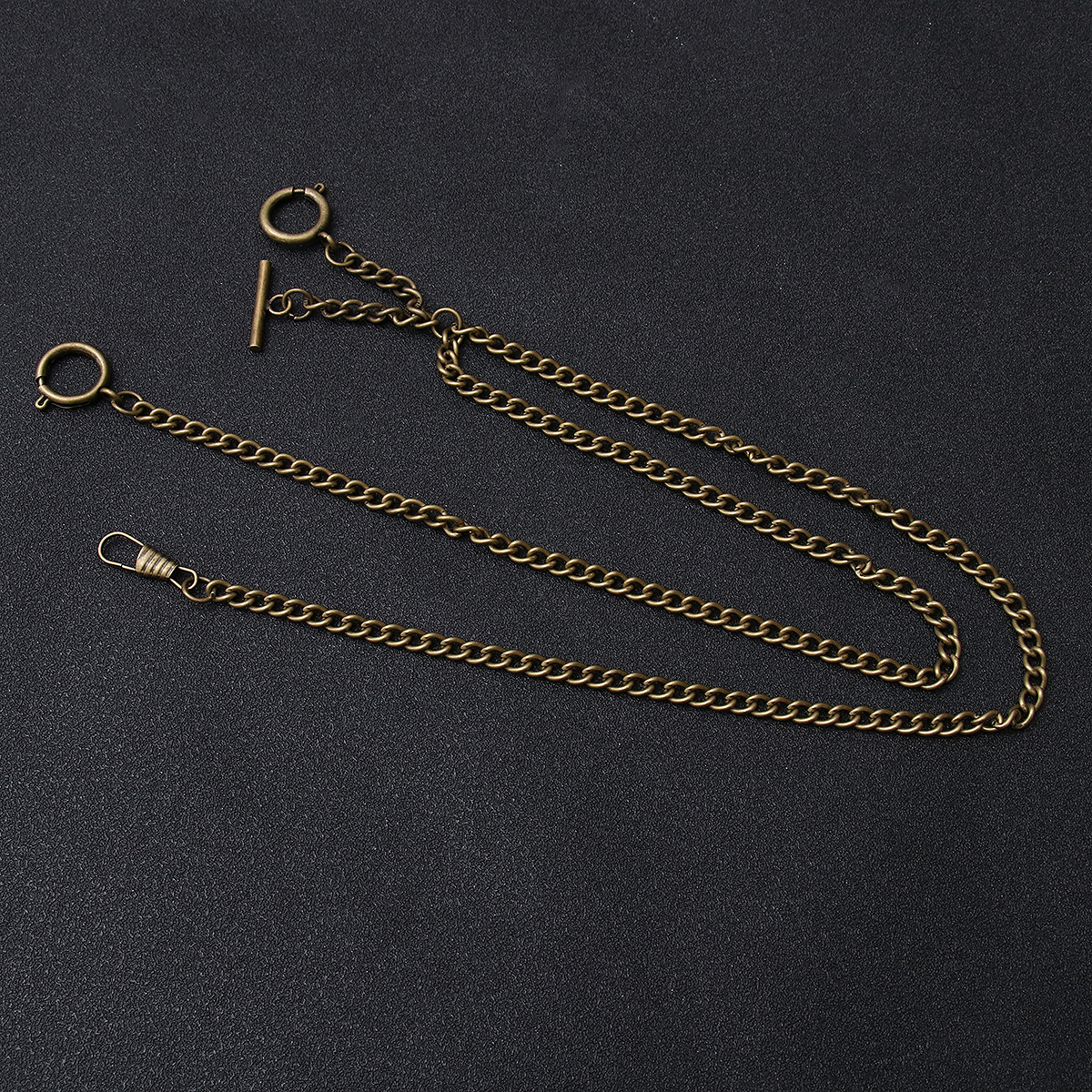 Classic Metal Plated Pocket Watch Chain Shape Chain Watch Holder Decoration ( Length 44cm)