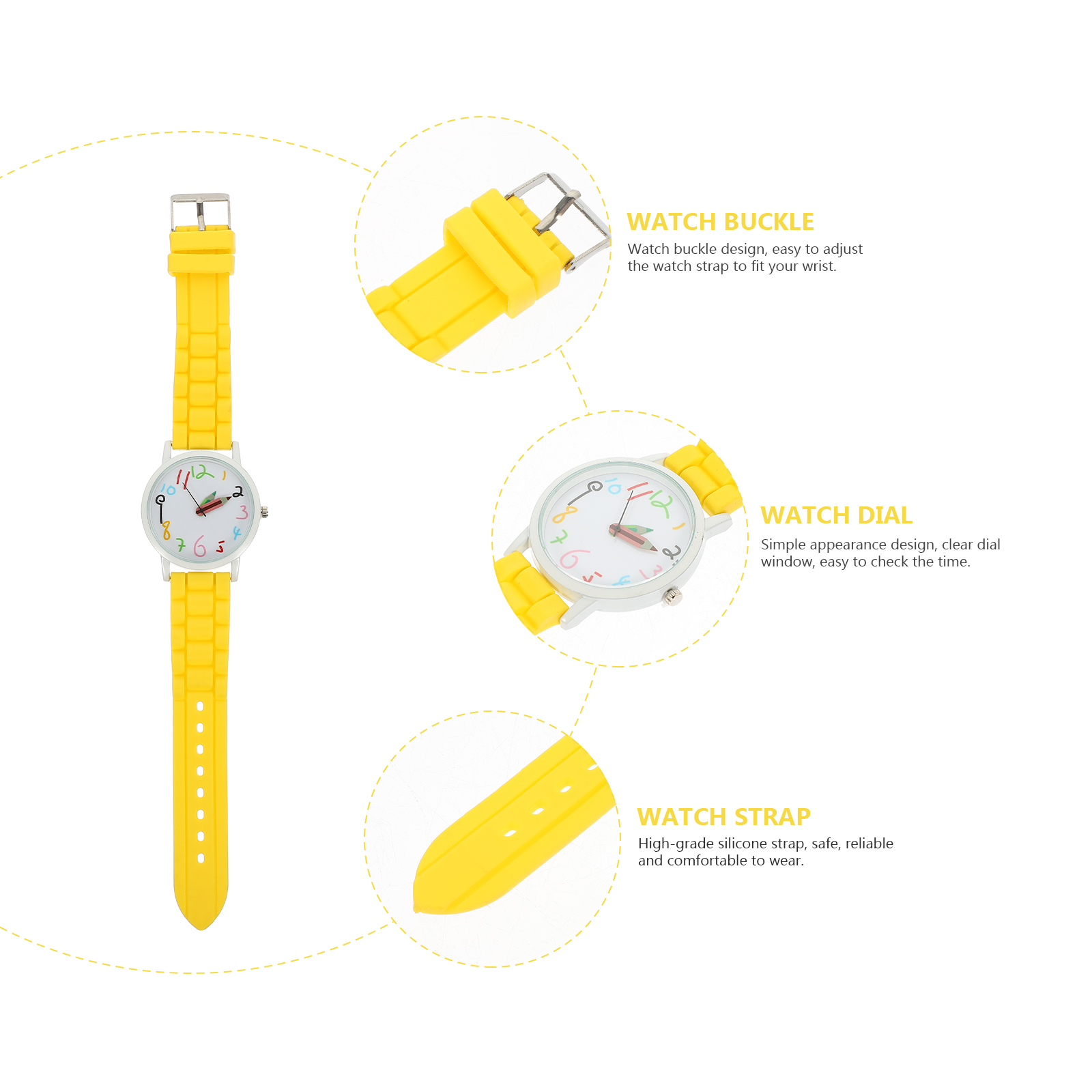 Student Watch Digital Wrist Decor Sports Adjustable Belt Glass Stylish with Strap Students