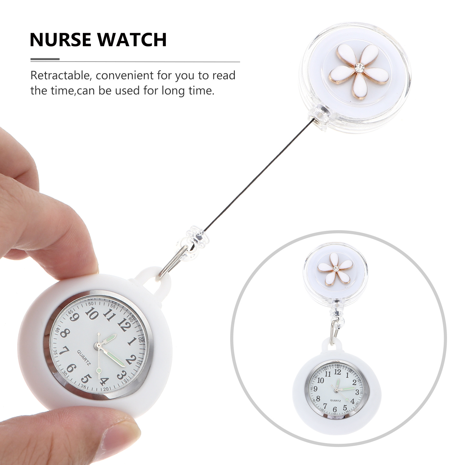 Creative Nurse Durable Medical Pocket Watch Clear Dial Portable Hanging Chest Fob Watch For Women Nurses Doctors Gift Buckle