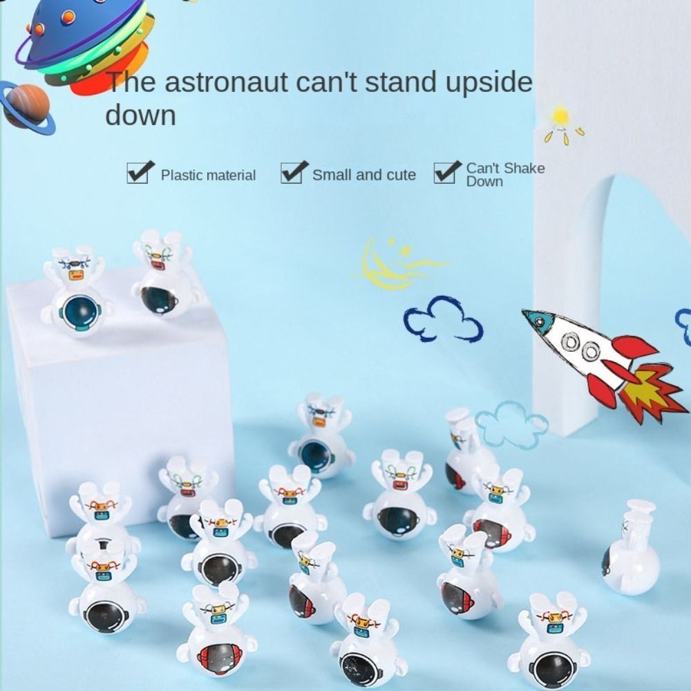 10pcs Inverted Astronaut Spaceman Inverted Mini Tumbler Toy Swing Astronaut Spaceman Astronaut Tabletop Bauble Mini Relax Kids