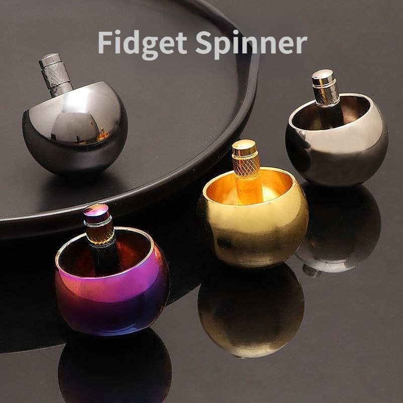 Funny Metal Flip Fidget Spinner Silver Golden Stress Reliever Toys for Children Antistress Adult Inverted Rotation Spinning Top