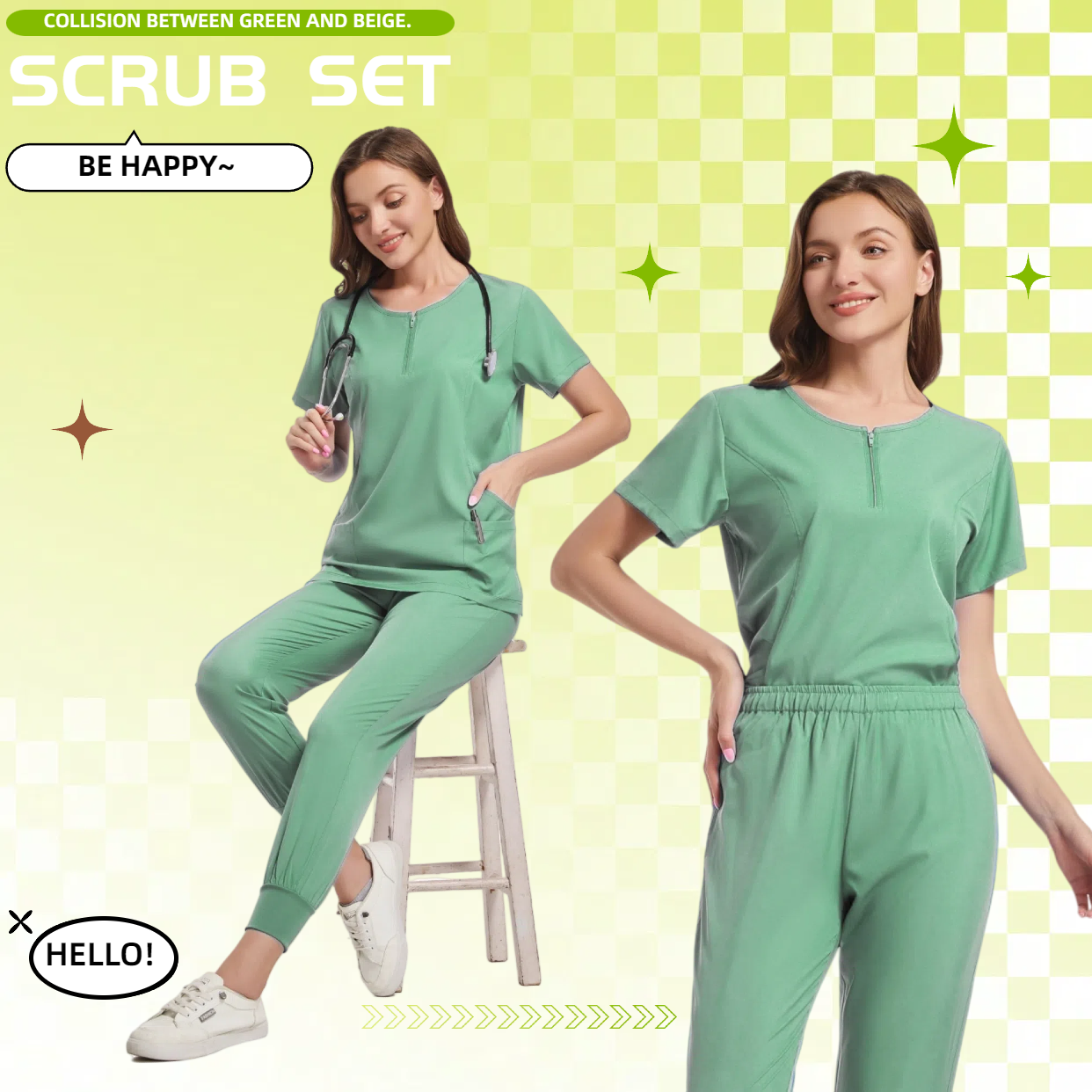 Surgical Uniforms Woman Nursing Articles Scrubs Medical Uniforms Women Dentist Medical Clothes Joggers Scrub Sets for Hospital