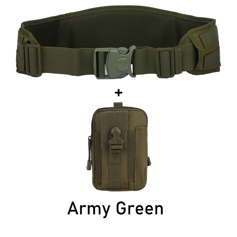 Tactical Hunting Shooting Molle Battle Belt Tactical Waist Bag Combination