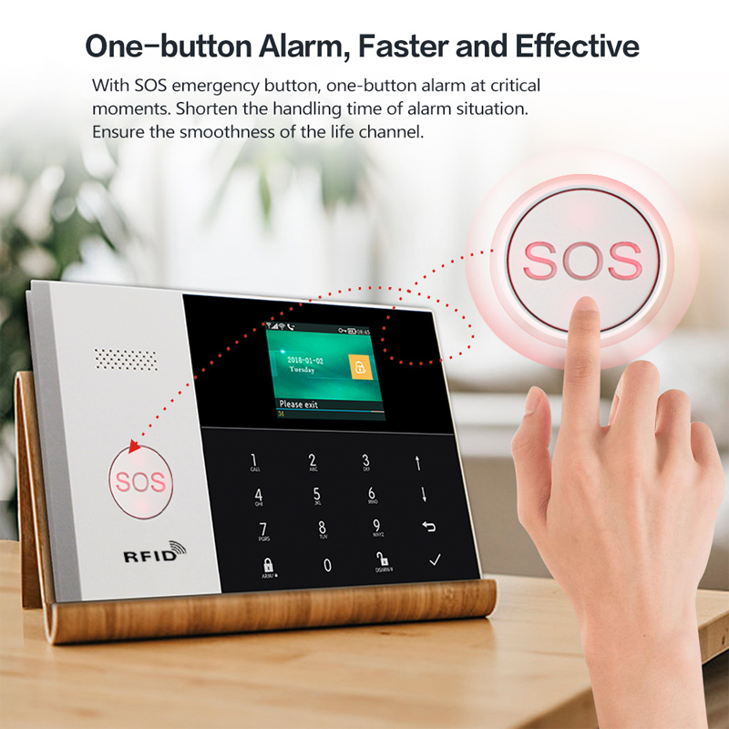Tuya Multi Language Infrared Induction Intelligent Wireless Siren Wifi GSM Anti-theft Alarm Kit for Home Burglar Security
