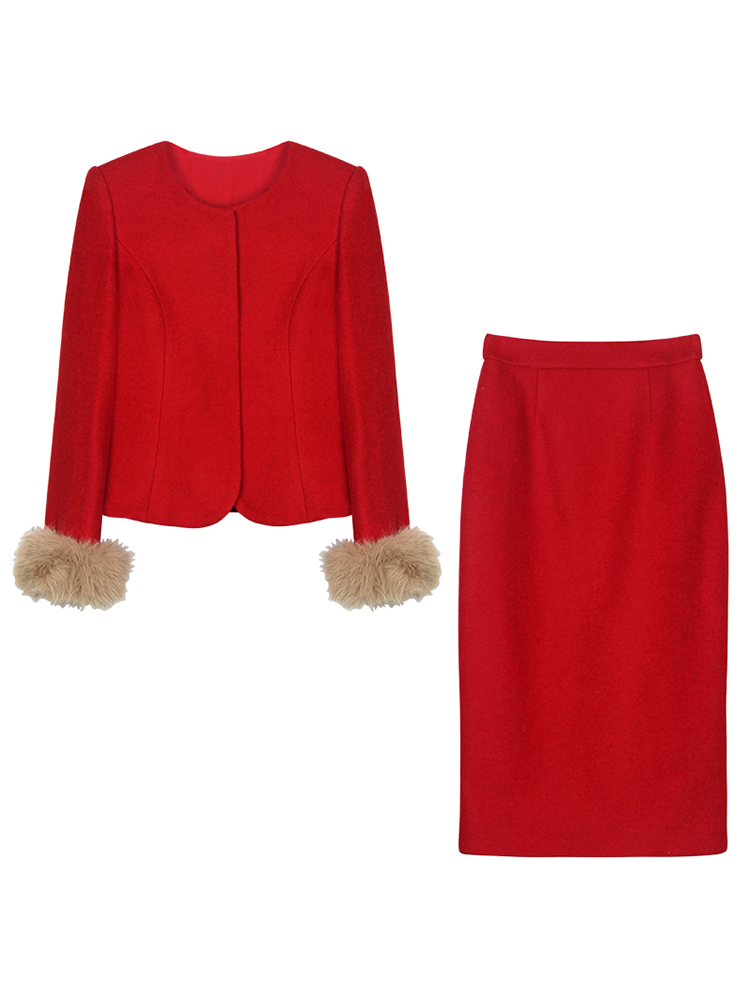 2025fashion, elegant, comfortable, high-end temperament and design jacket + skirt suit