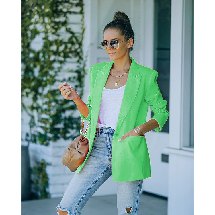2023 New Autumn and Winter Long Sleeved Small Suit OL Temperament Professional Slim Top Jacket Women Blazer