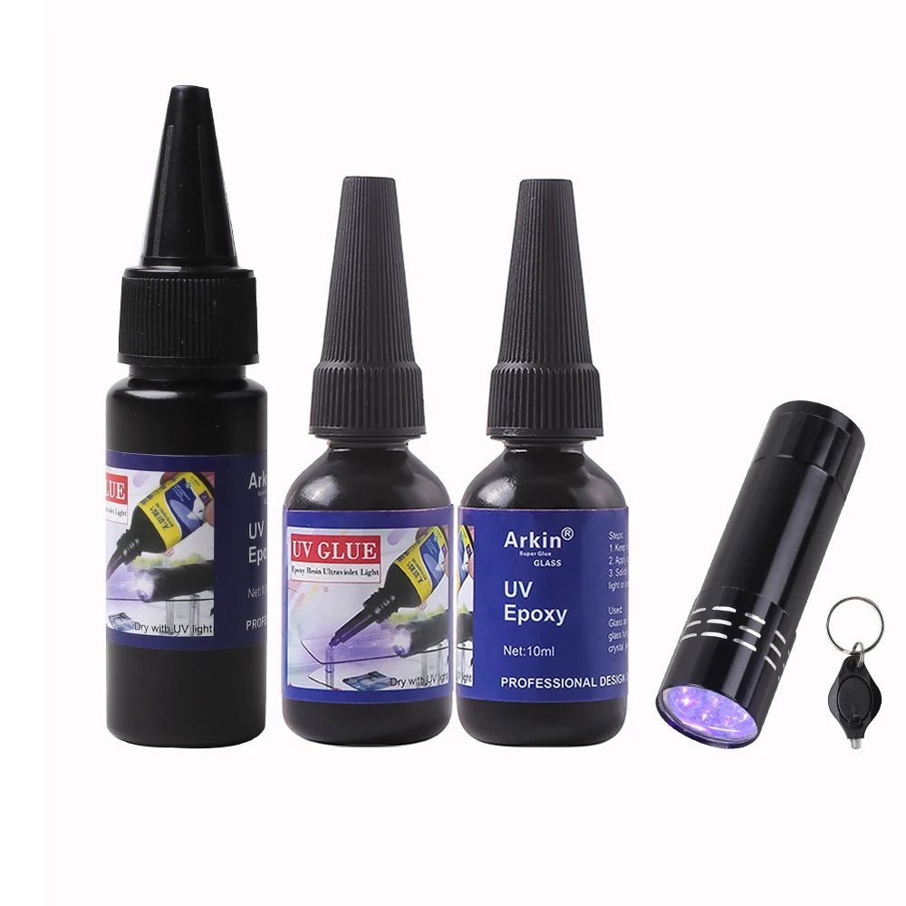Transparent UV Glue Super Extra Strong Epoxy Adhesive Glasses Crack Metal Plastic Acrylic Rhinestone Jewelry Fishing Fix Repair