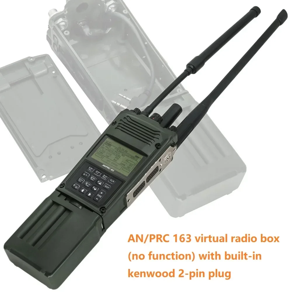 Tactical AN/PRC-163 Harris Military Radio Dummy Virtual Box PRC 163 (Non-Functional ) for Baofeng UV5R and Tactical 6 Pin Ptt