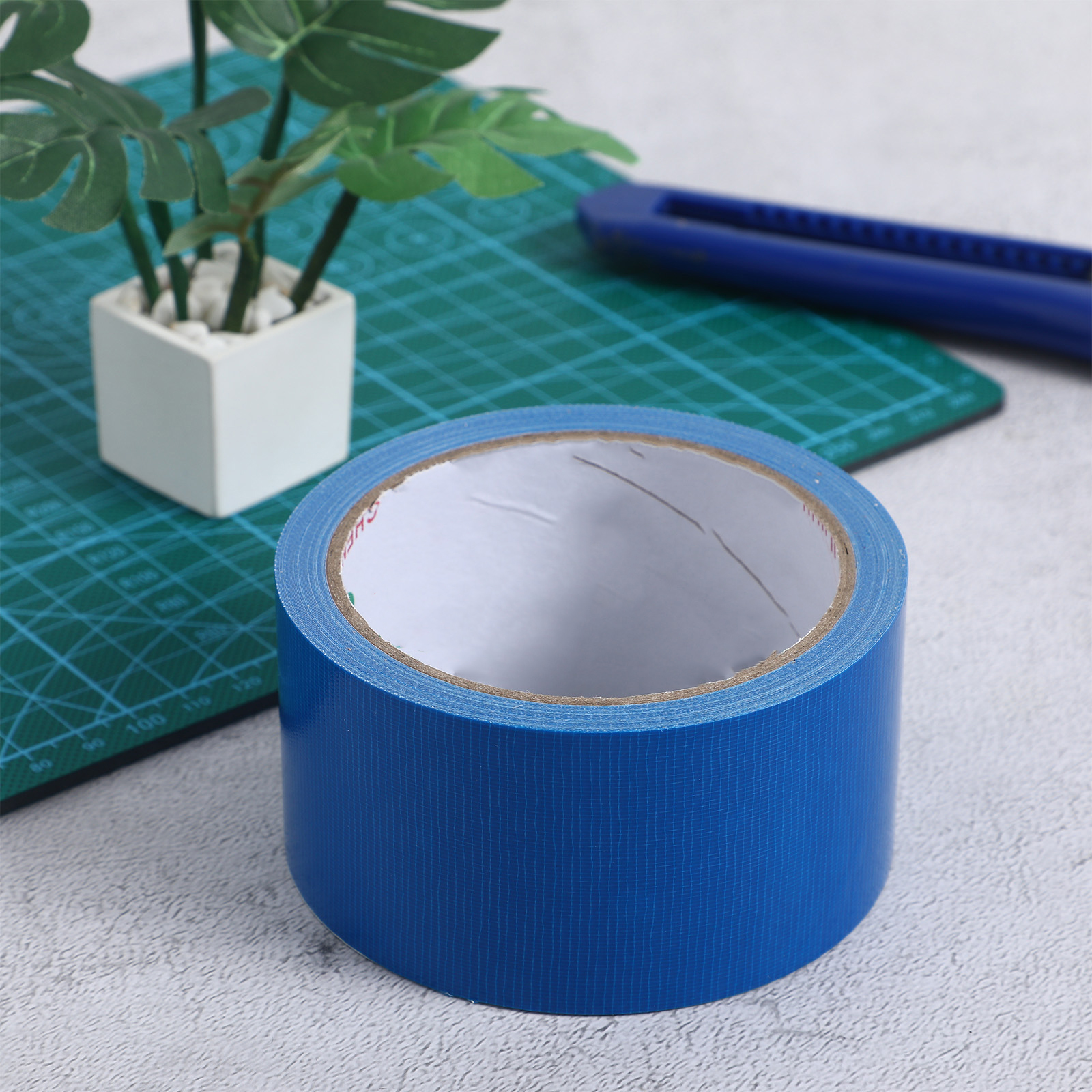 Strong Adhesive Cloth Duct Tape Waterproof Single-Sided Electrical Equipment Diy Stage Carpet Floor Tape Dark Blue 5Cm X 10M