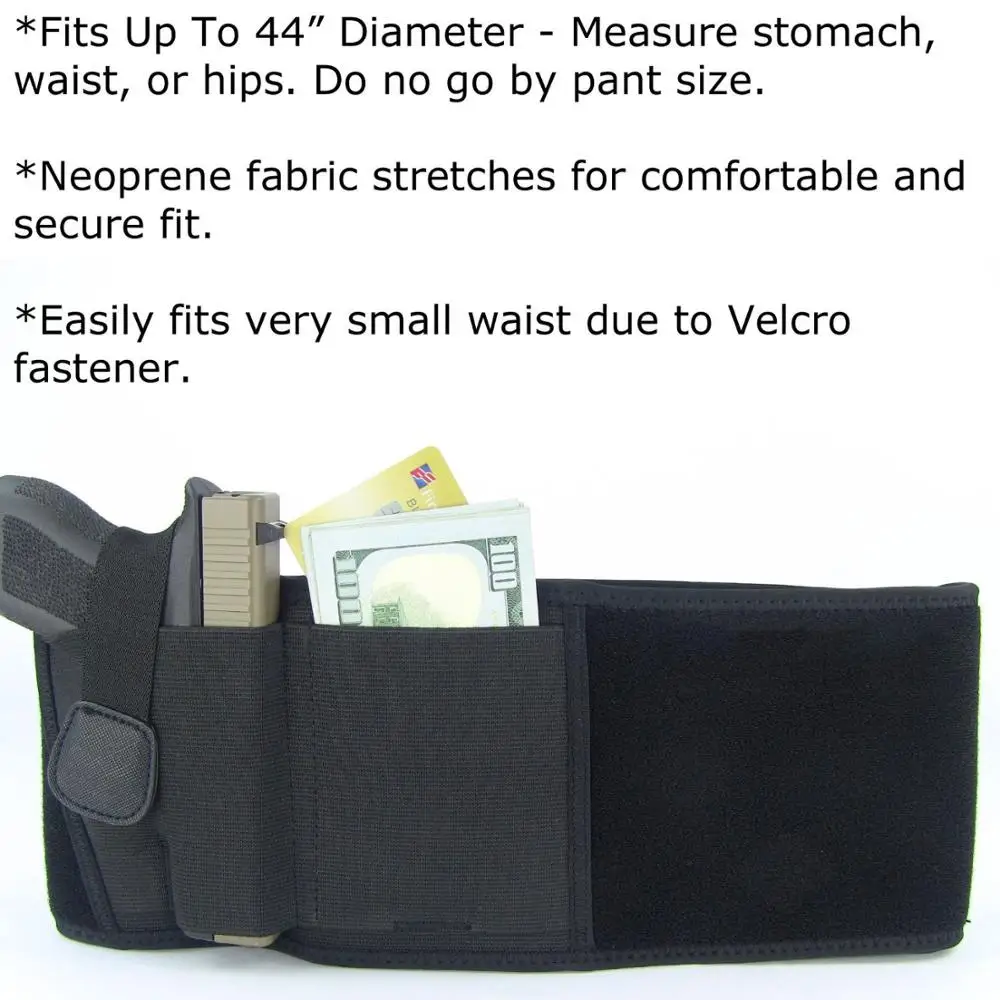 Left Right Hand Invisible Waistband Pistol Holster Tactical Belly Gun Holster Belt Concealed Carry Glock 17 43 43X Magazine Bag