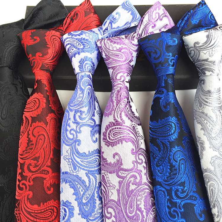 Fashion Mans Ties Classic Paisley Floral Silk Necktie Wedding Mens Party Wedding Cravate Business Gravatas Para Homens