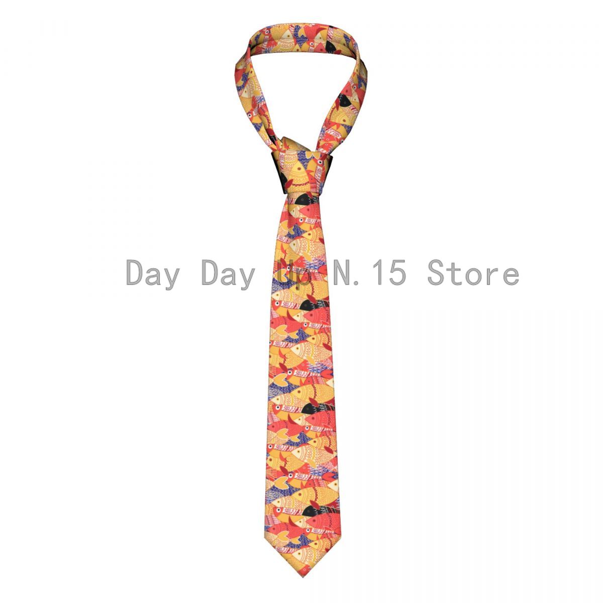 Classic Tie for Men Silk Mens Neckties for Wedding Party Business Adult Neck Tie Casual Bright Colorful Fish Tie