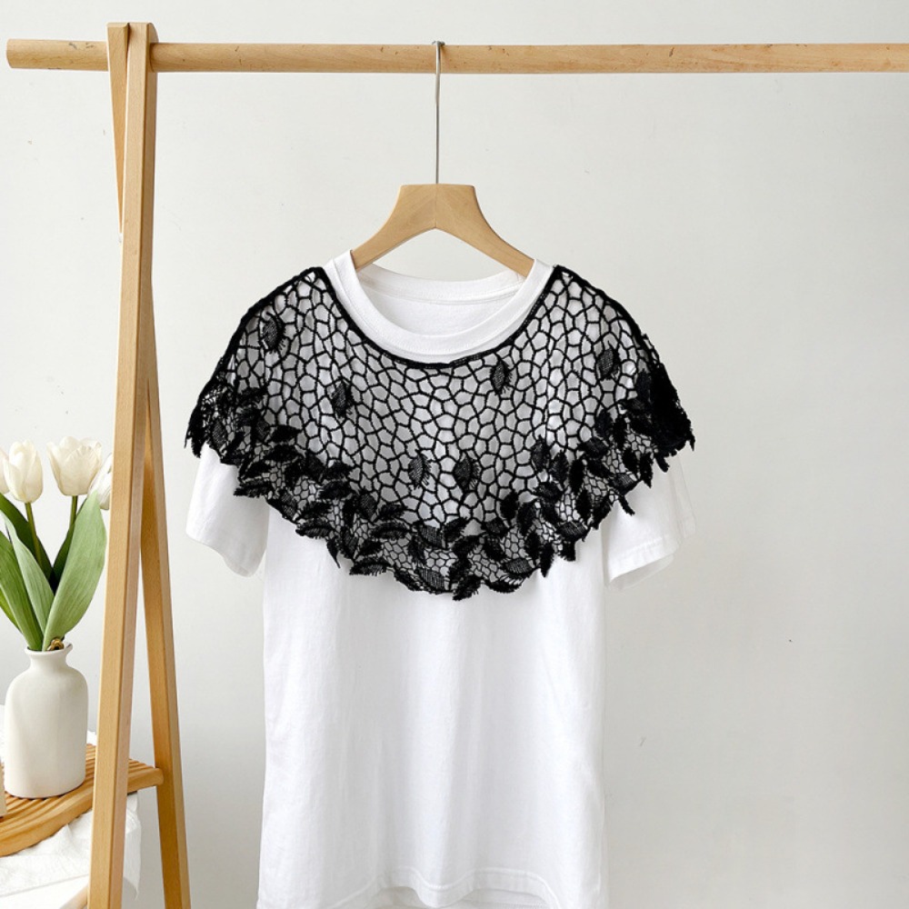 All-match Thin Hollow Out Crochet Shawl White Cape Lace Scarf Clothes Decoration Scarf Accessories Knitted Scarves Women