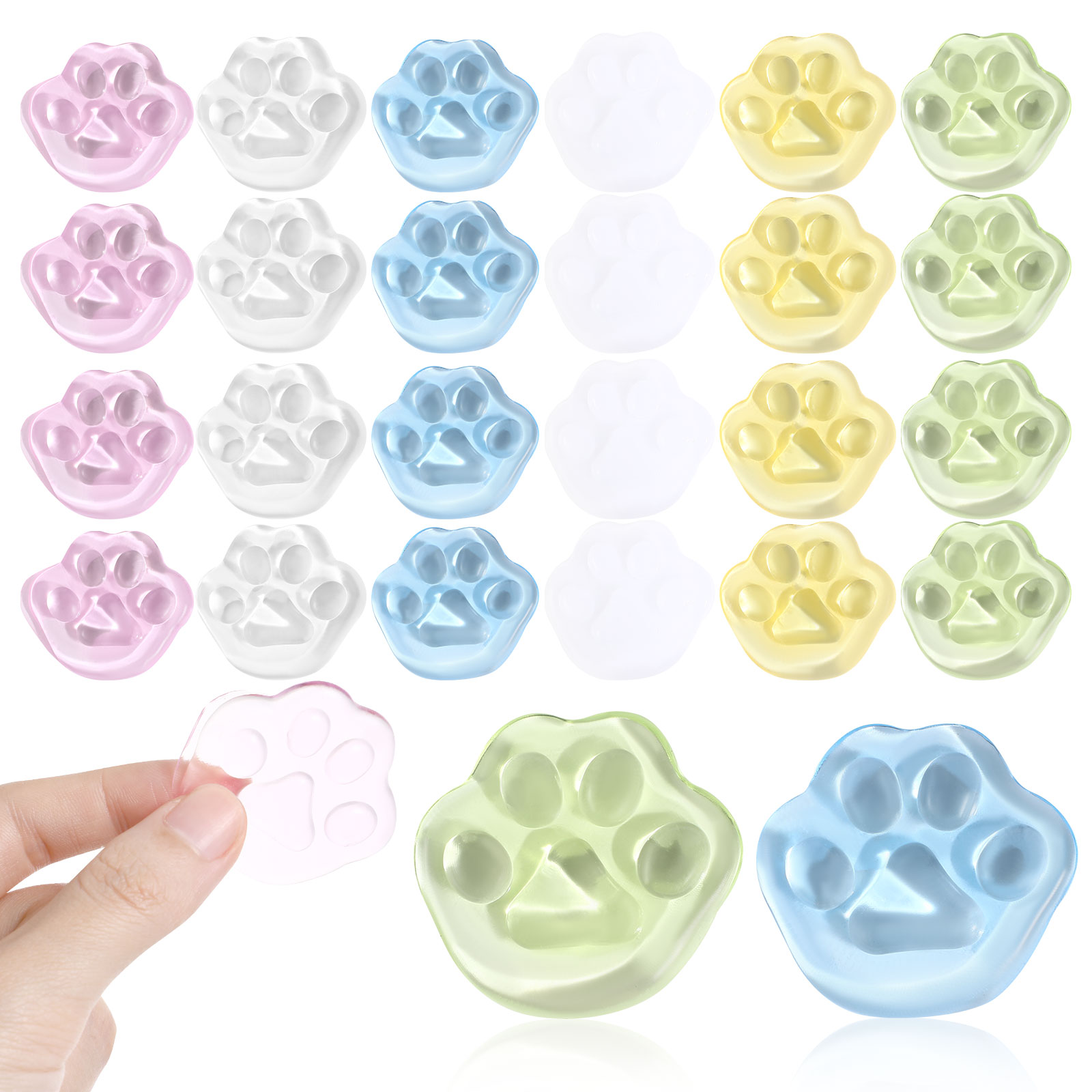 50 Pcs Toys Cat Claw Pinch Fun Paw Shaped Fidget Bagged Squishy Decorative Kawaii Cute Pet Themed Child