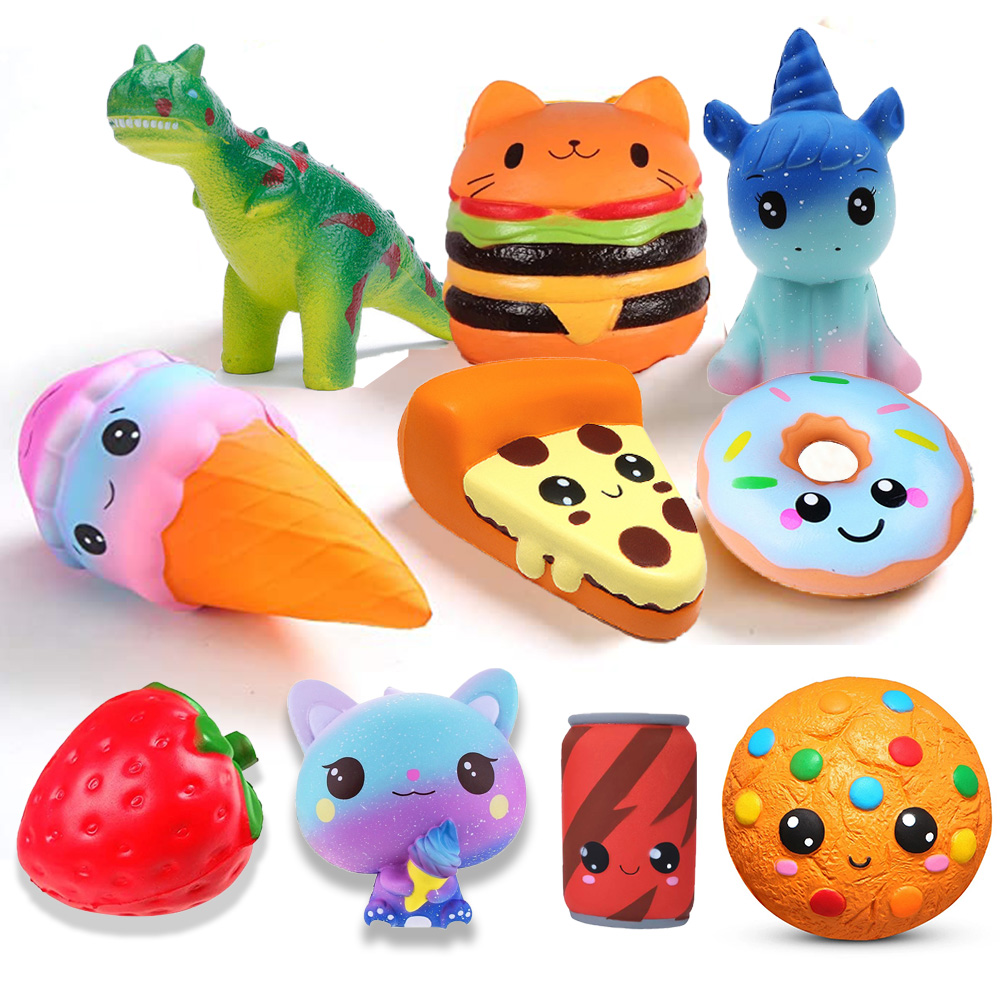 Squishy Cartoon Chocolate Biscuit Series PU Squishies Slow Rising Cream Scented Fidget Anti-Stress Kids Toy Children&#039;s  Gift