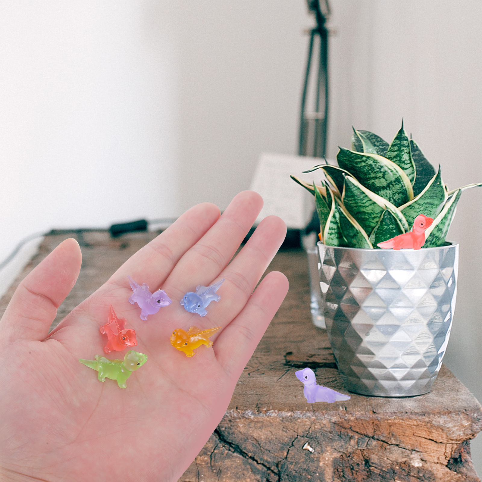 36pcs Miniature In Mini Animal The Dark Lizard Resin Craft Cute Animal Decorations For Home Garden Office Tabletop