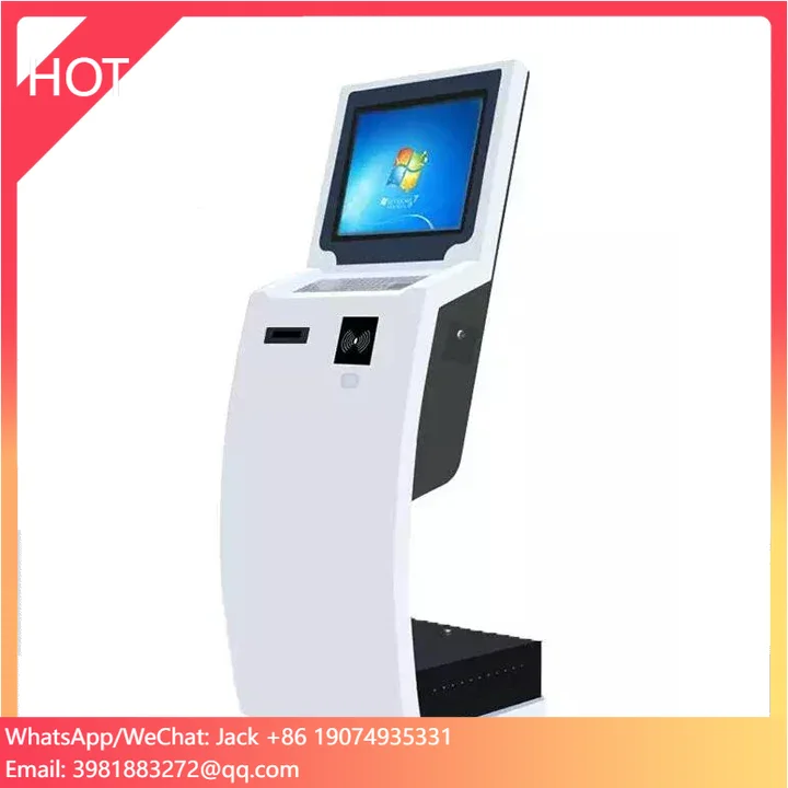 21.5 inch self-service ordering machine queuing machine self-service bill notes acceptor payment terminal kiosk