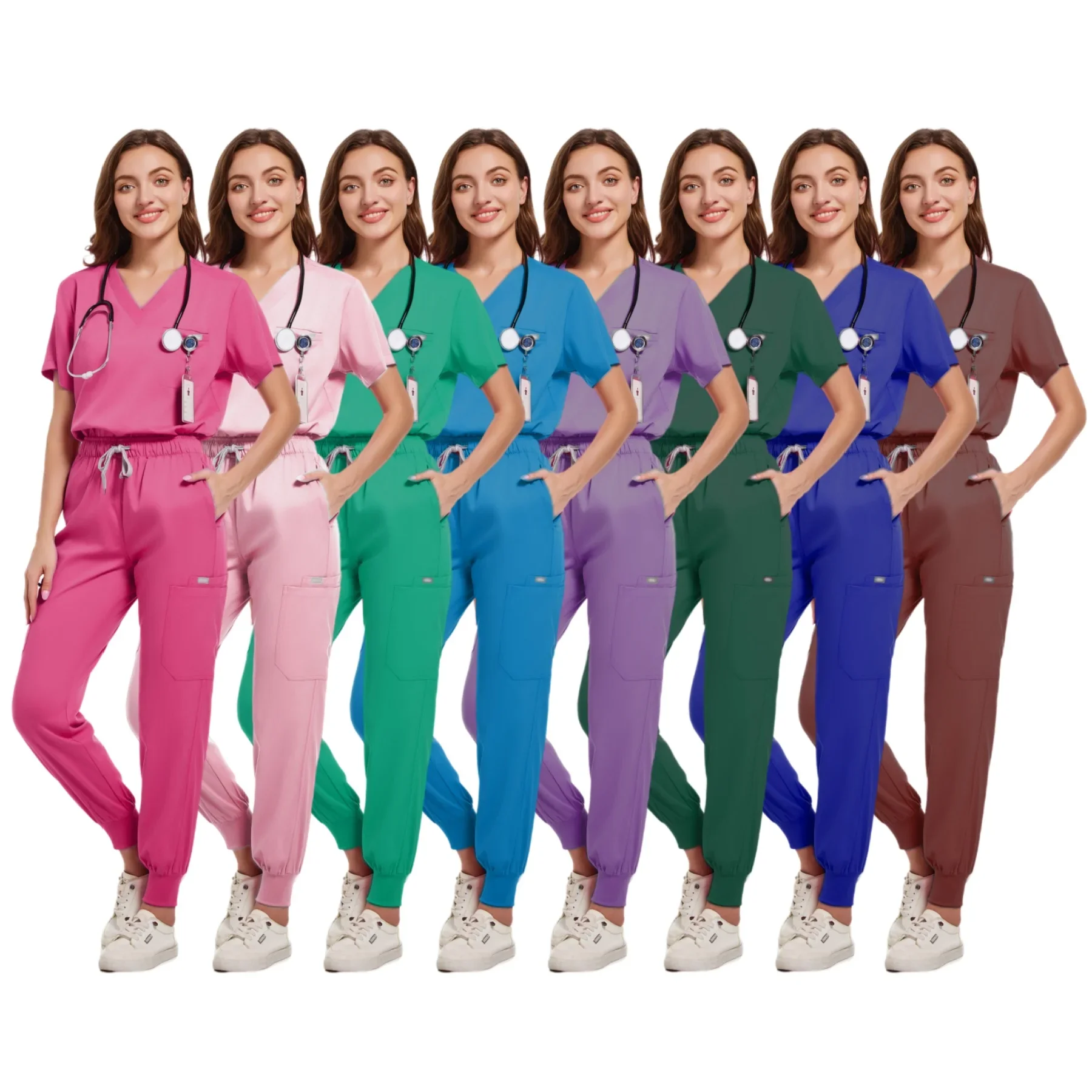 Wholesale Price Doctor Nurse Scrubs Set Medical Uniforms Women Jogger Set Hospital Accessories Operating Room Surgical Workwear