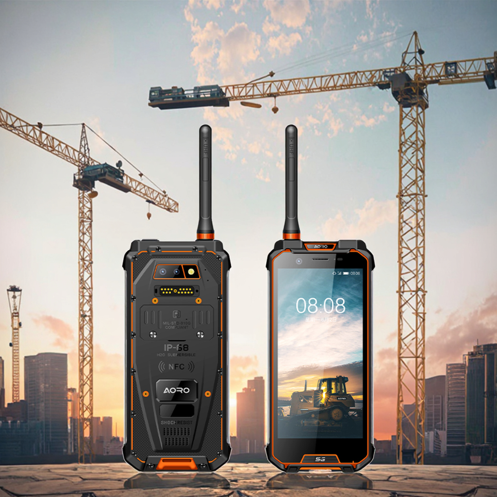 AORO M5 5G Rugged Phone 8GB+256GB Above 8000 MAh Battery 48MP+2MP Front:13MP Camera Ip68 NFC Telephone