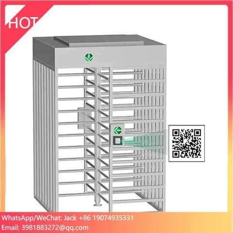 RFID Access Control Full Height Single Door Turnstile SUS 304 Rotating Turnstile Gate