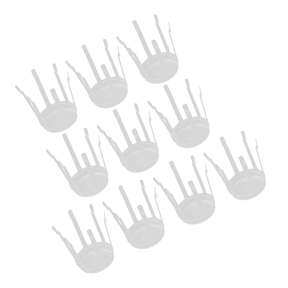 10pcs Fixed Base Plastic Flower Stabilizer Durable Wedding Party Decoration White Suitable For Coffee Shop Home Hotel Use