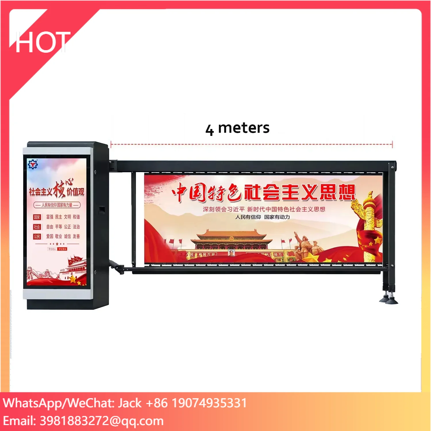 XINGGUANGYI 2024 New Arrival Good Quality Motor Barrier Car Carpark Parking Lot Automatic Safety Advertising Boom Barrier Gates