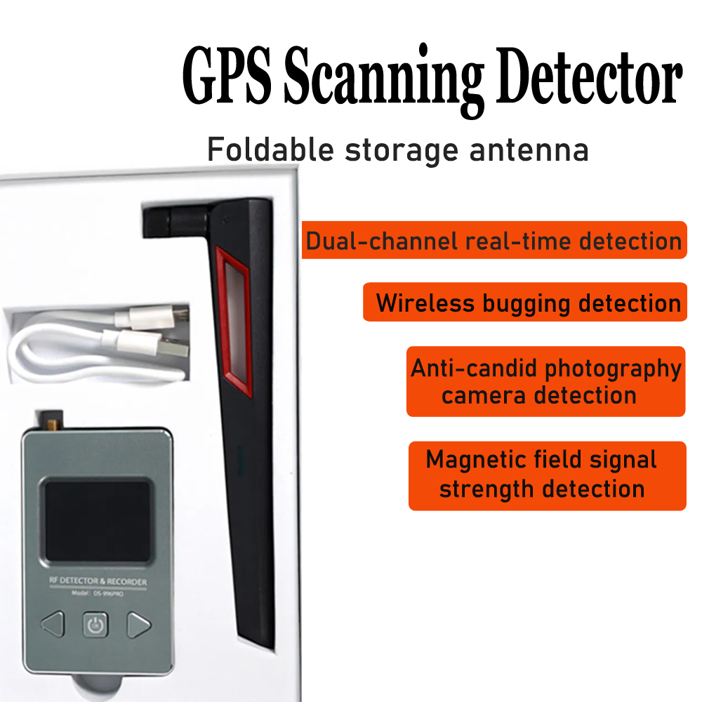 Professional Anti-Spy Detector GPS Tracker&amp;Pinhole Camera Finder for Hotel/Car/Office Surveillance Listening Spy Gadget Detector
